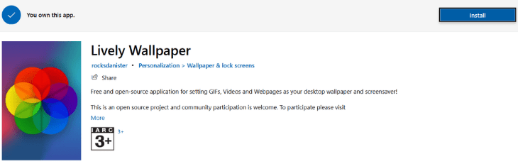 install-lively-wallpaper-microsoft-store
